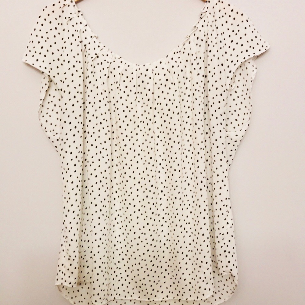 Lauren Conrad Polka Dot Blouse Size XL